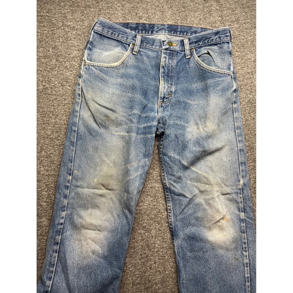 Rustler Jeans Mens 32x30 Blue Regular Fits 32x26 Straight Denim Workwear 87619PW - Picture 6 of 16